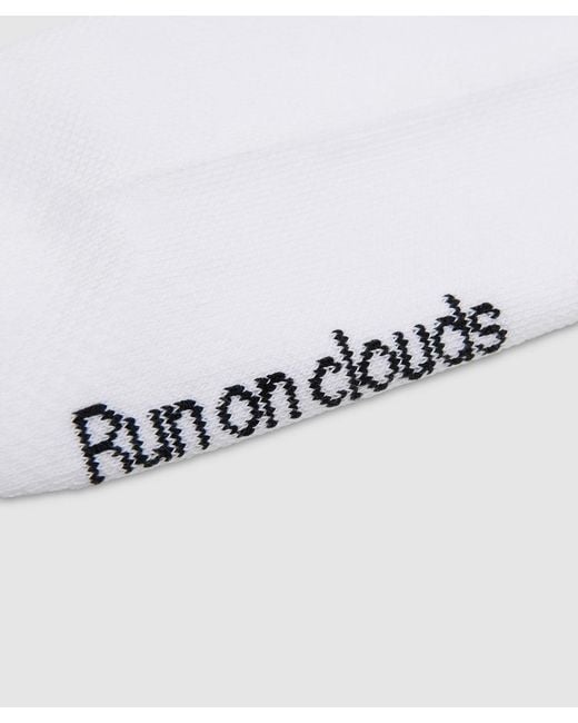 On Shoes White Logo Mid 3 Pack Sock