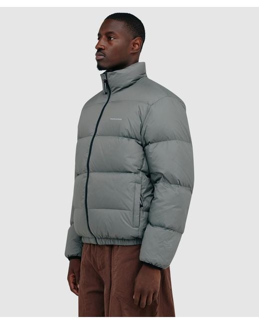 Thisisneverthat Gray Pertex T Down Jacket (Dark Sage for men