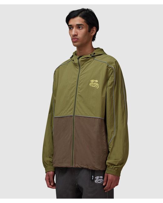KARMA8A Green Piping Windbreaker for men