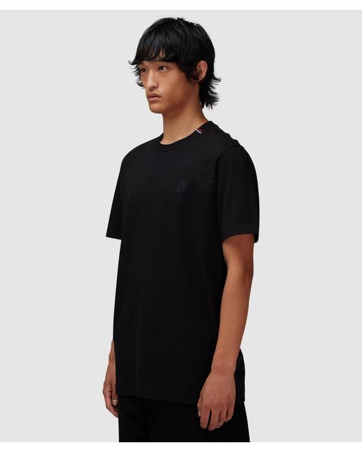 Moncler Black Front Pocket Logo T-Shirt