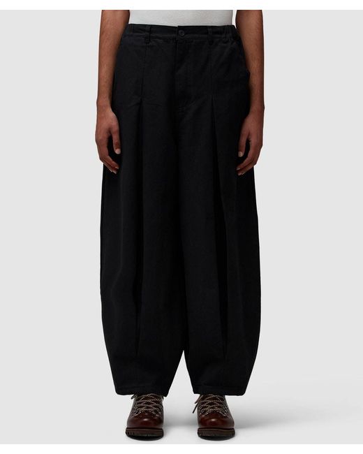 【ANGLAN】Nylon Side Pin-Tuck Pants ANGLAN Long Tuck Wing Balloon Pant in Black for Men | Lyst