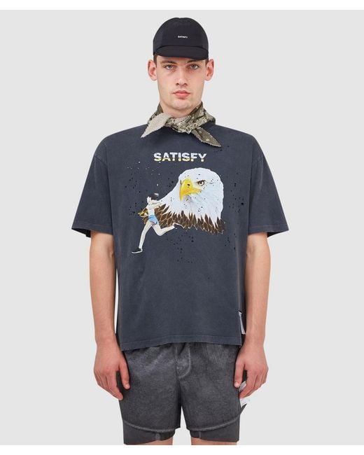 Satisfy Blue Mothtech Eagle T-Shirt (Aged