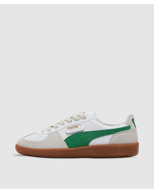 PUMA Green Palermo Leather Sneaker for men