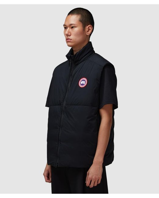 Canada Goose Black Down Water-Repellent Lodge Gilet for men