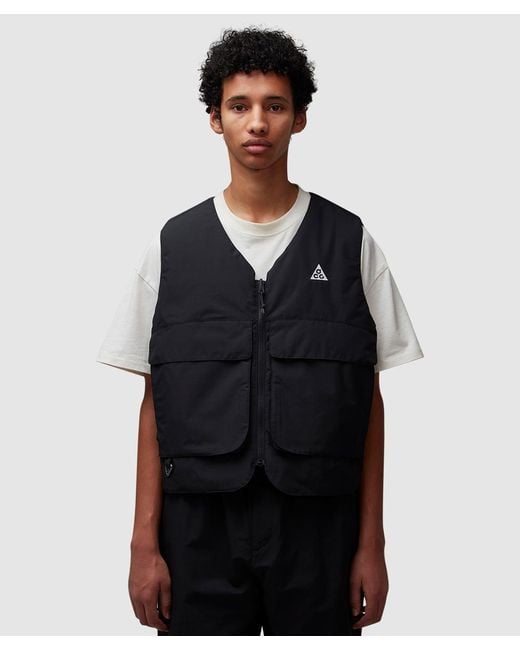 Nike Black Acg Reversible Gilet Vest for men