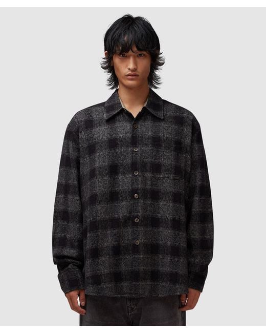 Our Legacy Above Shirt (Oakland Low Twist Check in Black for Men