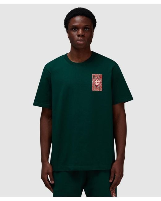 【関税込み】Casablanca グリーン Gothic Logo Tシャツ Casablanca Gothic Logo T-Shirt Green | END. (CA)
