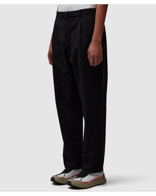 Goldwin Black One Tuck Tapered Stretch Pant for men