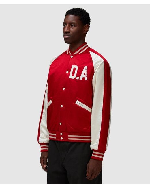 Human Made Red Satin Stadium Jacket for men