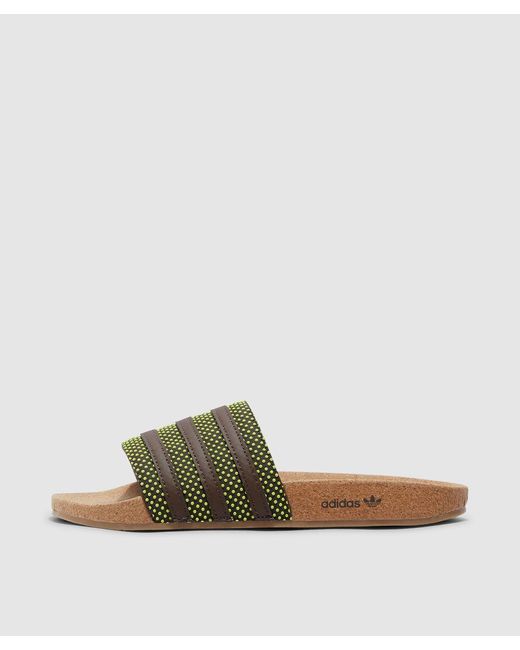 Adidas Brown Adilette Plant And Grow Slider for men