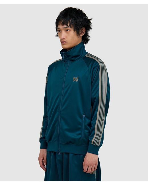 Needles Blue Poly Smooth Track Jacket for men