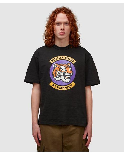 Human Made Black Circle Tiger T-shirt for men