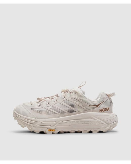 Hoka One One White Mafate Three2 Grid Sneaker (Rose Cream Stucco for men