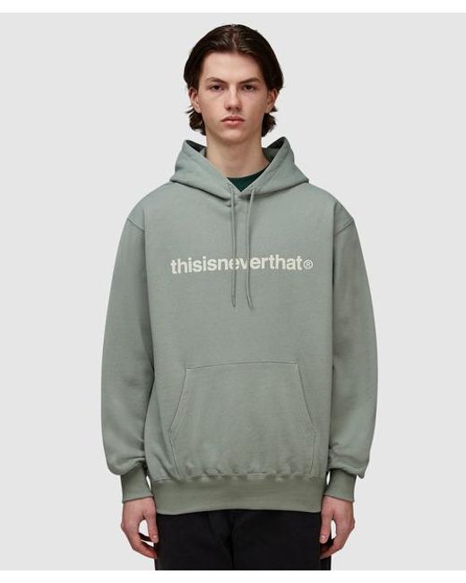 Thisisneverthat Gray T-logo Lt Hoodie for men