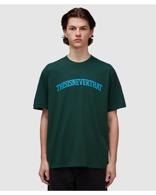 Thisisneverthat Green Arch Logo T-shirt for men