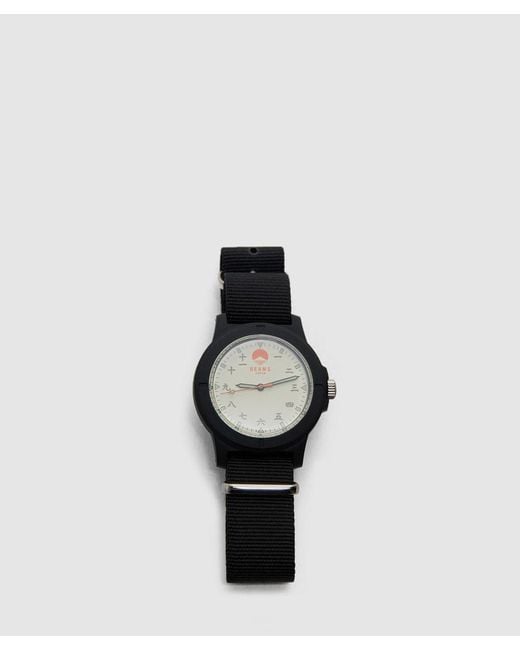 BEAMS Japan White Kanji Number Wrist Watch