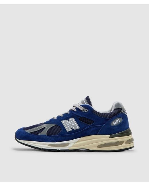 New Balance Blue Miuk 991V2 Sneaker (Limoges Pageant for men