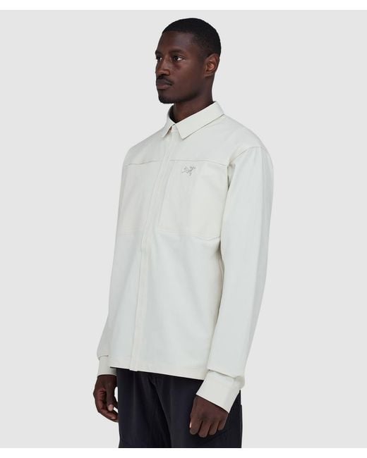 Arc'teryx White Cronin Overshirt (Seasalt for men