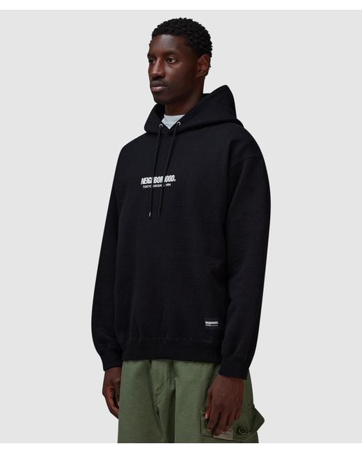 Neighborhood Black Solid Sweat Hoodie for men