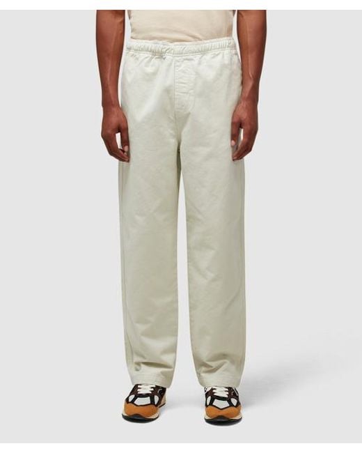 Stussy White Brushed Beach Pant for men