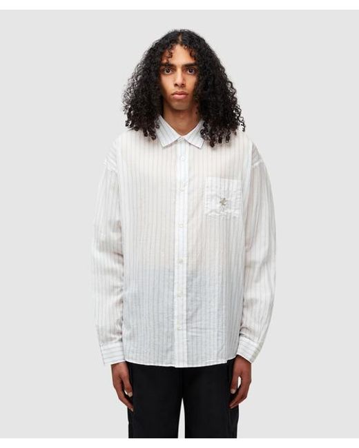 Stussy White Lightweight Classic Shirt for men