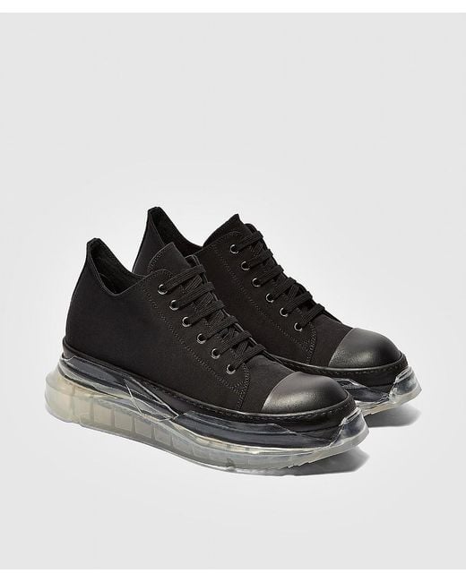 Rick Owens Abstract Clear Sole Sneaker in Black for Men | Lyst