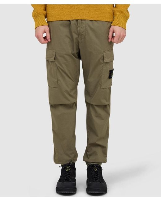 Stone Island Green Stretch Tela �Paracdute� Pant (Military for men