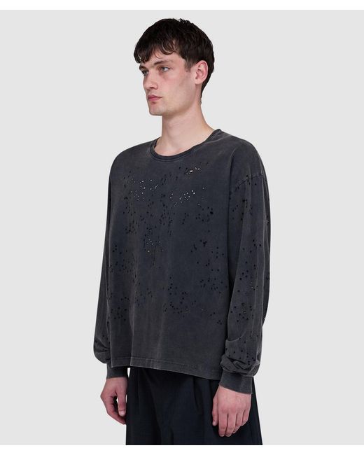 mfpen Blue Relaxed Long Sleeve T-Shirt (Fault And Fracture for men