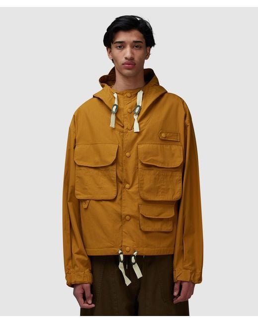 FRIZMWORKS Brown Wading Hooded Parka Jacket for men