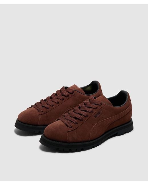 PUMA Brown Suede Vibram Sneaker (Chocotart for men