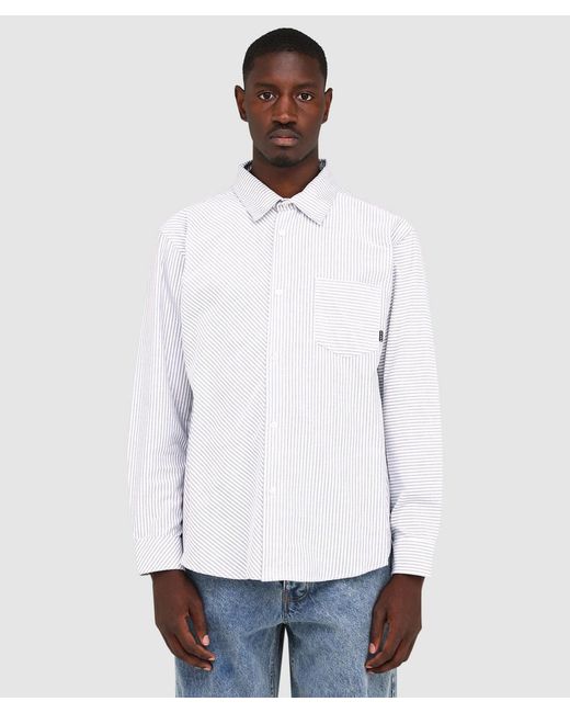 Parra White Horizonticaled Shirt for men