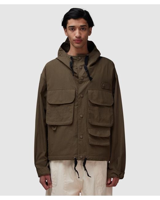 FRIZMWORKS Brown Wading Hooded Parka Jacket for men