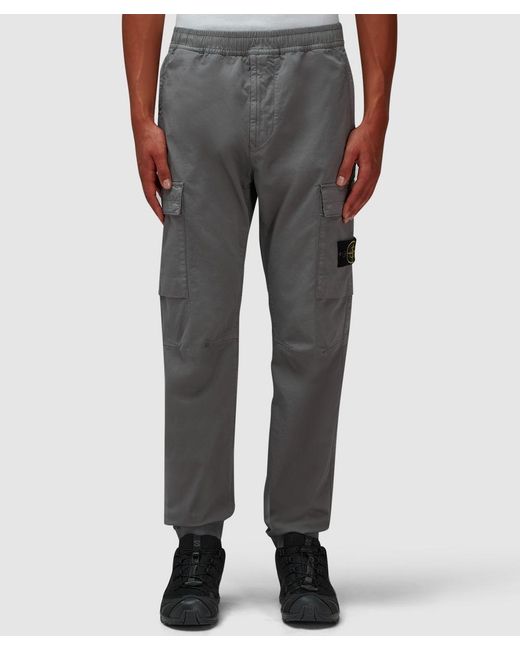 Stone Island Gray Organic Cotton Cargo Pant (Cement for men