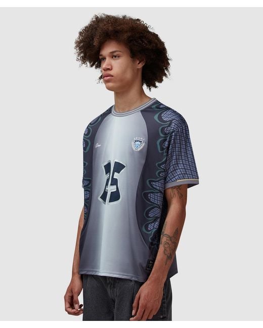 Dime Blue Holy Flame Jersey T-Shirt Fire for men