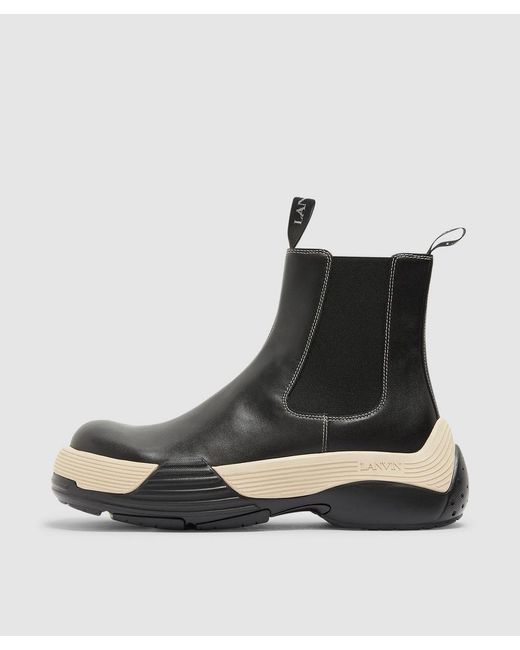 Lanvin Black Flash-X Bold Lace Up Boot for men