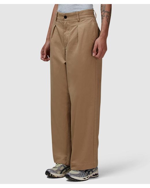 Noah Single Pleat Baggy Pant in Natural for Men | Lyst