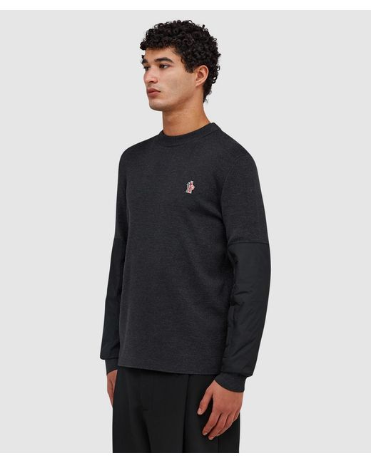Moncler Blue Grenoble Crewneck Sweatshirt (Dark for men