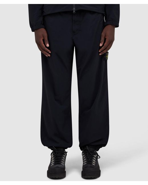Stone Island Blue Stretch Nylon Tech Fleece Pant for men