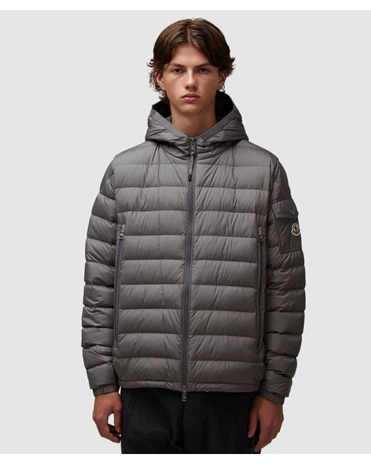 Moncler Gray Galion Hooded Down Jacket for men