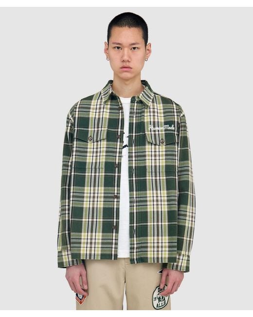 Human Made Green Check Shirt for men