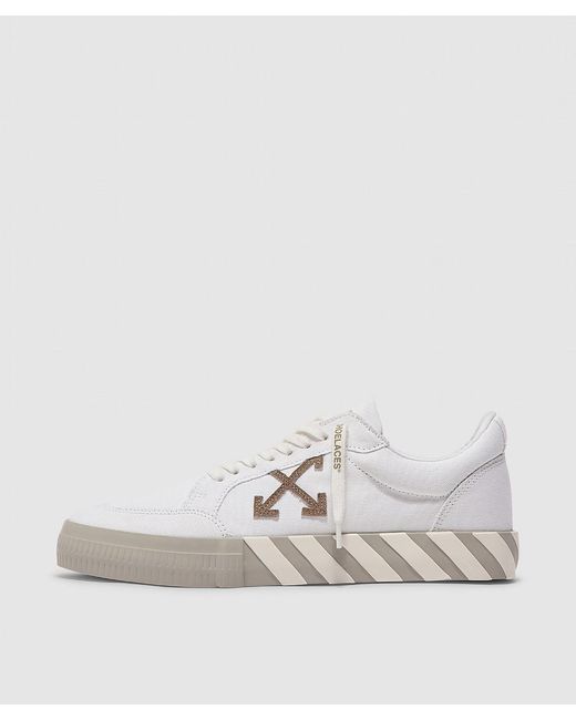 Off-White c/o Virgil Abloh Low Vulc Eco Canvas Sneaker in White/Beige ...