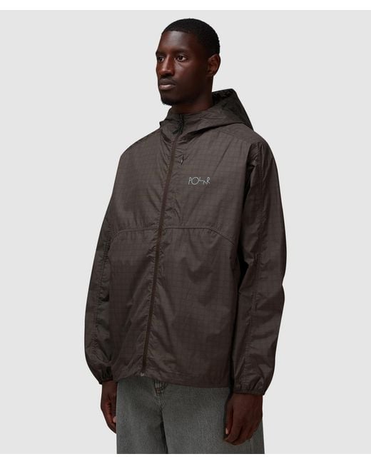 POLAR SKATE Brown Chase Shell Jacket for men