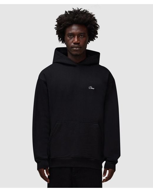 Dime Blue Cursive Small Logo Hoodie for men