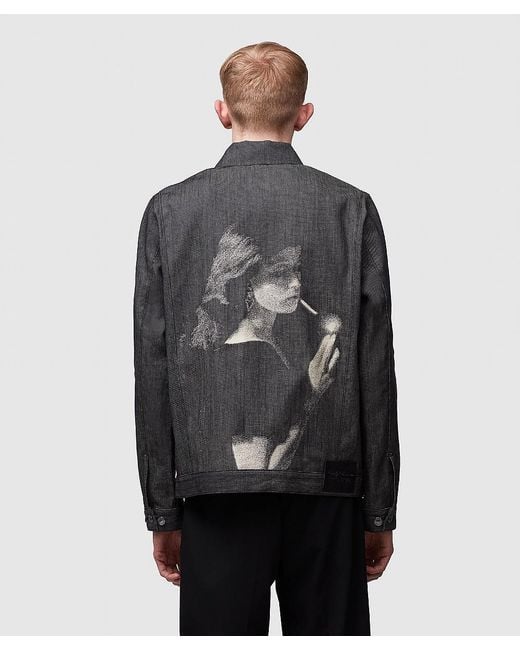Undercover Cindy Sherman Denim Trucker Jacket in Gray for
