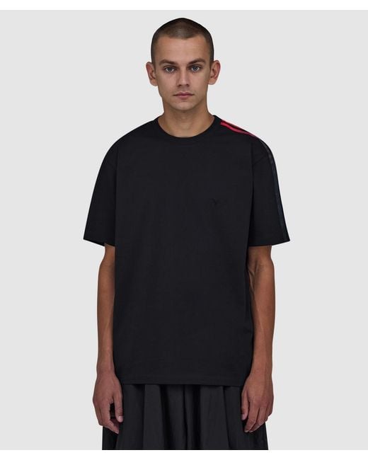 Y-3 Black Gradient Three Stripe T-Shirt for men