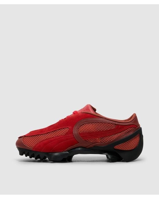 PUMA Red Bessier Bleached Sneaker (Bordeaux-Candy Apple for men