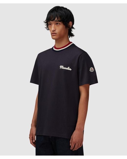 Moncler Blue Short Sleeve T-Shirt