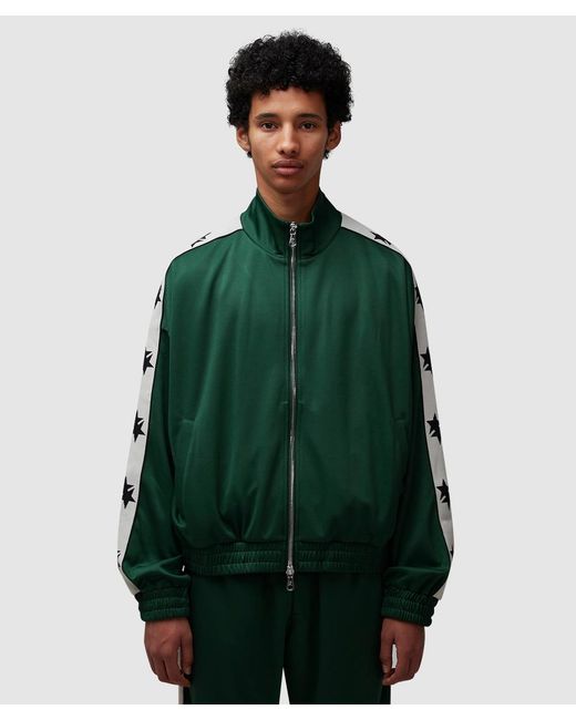 Cole Buxton Green Two Star Tape Track Jacket for men
