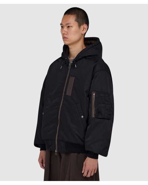FRIZMWORKS Blue Active Ma-1 Hooded Parka Jacket for men