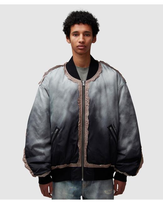 Acne Gray Bomber Jacket for men
